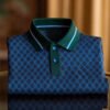 Men's Classic Business Button Short Sleeve Polo Shirt