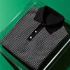 1-16.jpg Men's Business Casual Striped Button Short Sleeve Polo Shirt