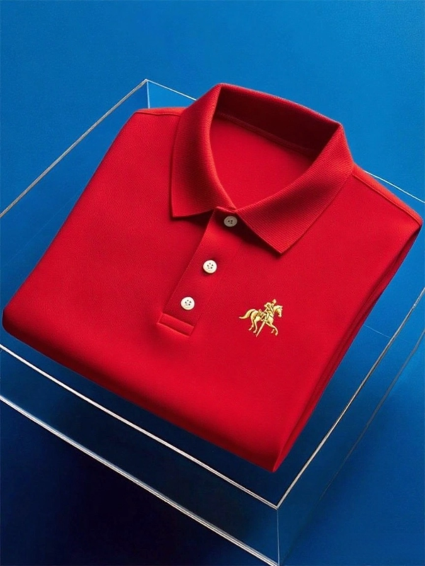 20250802153105.png Men's Business Casual Button Short Sleeve Polo Shirt