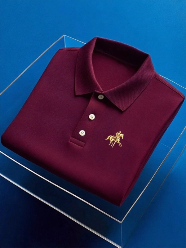 20250802153112.png Men's Business Casual Button Short Sleeve Polo Shirt