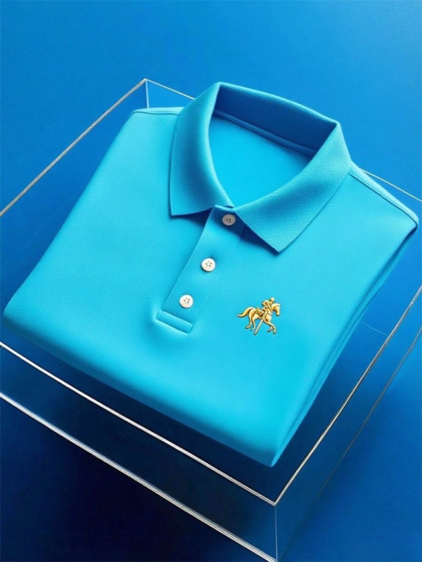 20250802153123.png Men's Business Casual Button Short Sleeve Polo Shirt