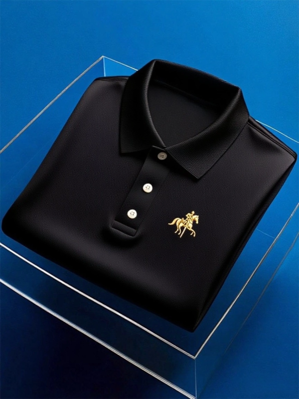 20250802153136.png Men's Business Casual Button Short Sleeve Polo Shirt