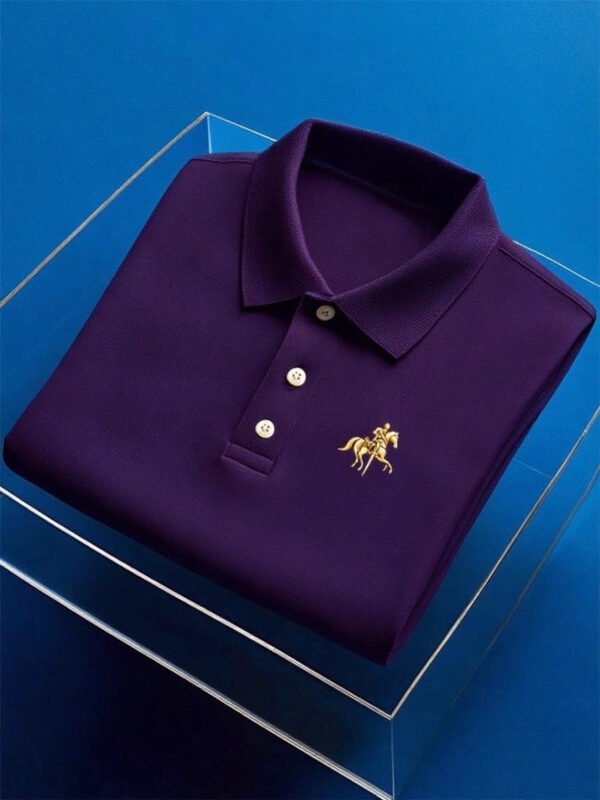 20250802153140-_1.jpg Men's Business Casual Button Short Sleeve Polo Shirt