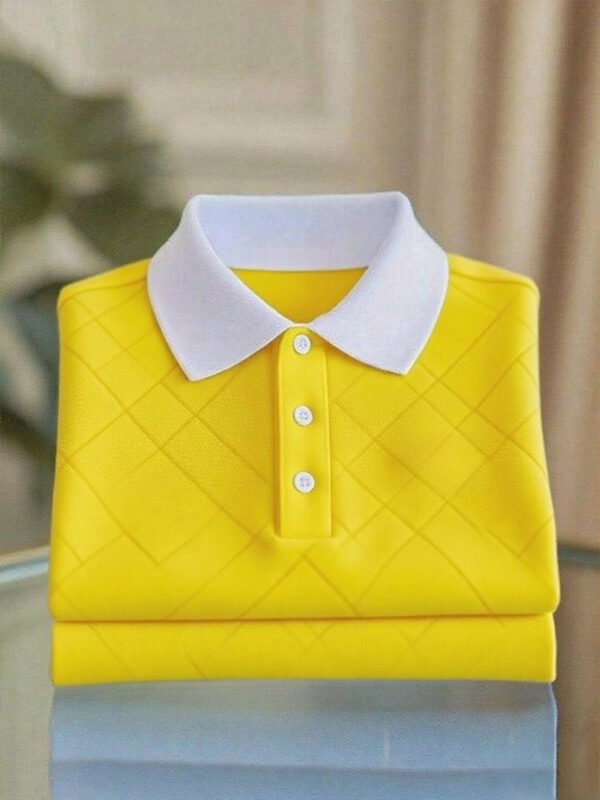 20250802182259.jpg Men's Business Casual Button Short Sleeve Polo Shirt