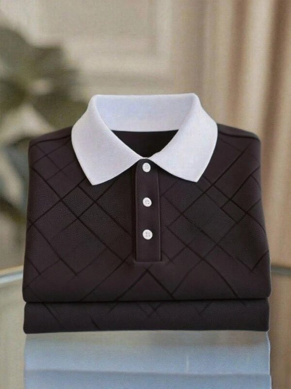 20250802182310.jpg Men's Business Casual Button Short Sleeve Polo Shirt