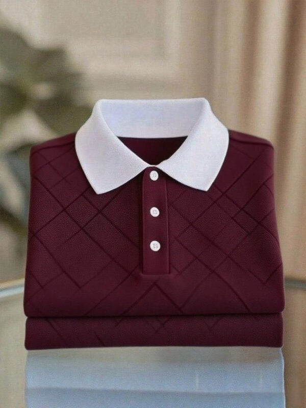 20250802182321.jpg Men's Business Casual Button Short Sleeve Polo Shirt