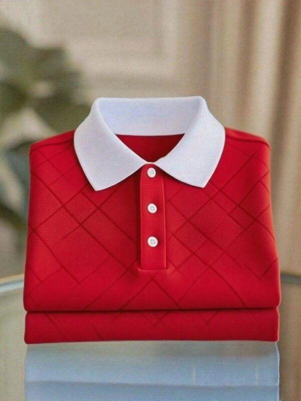 20250802182324-1.jpg Men's Business Casual Button Short Sleeve Polo Shirt