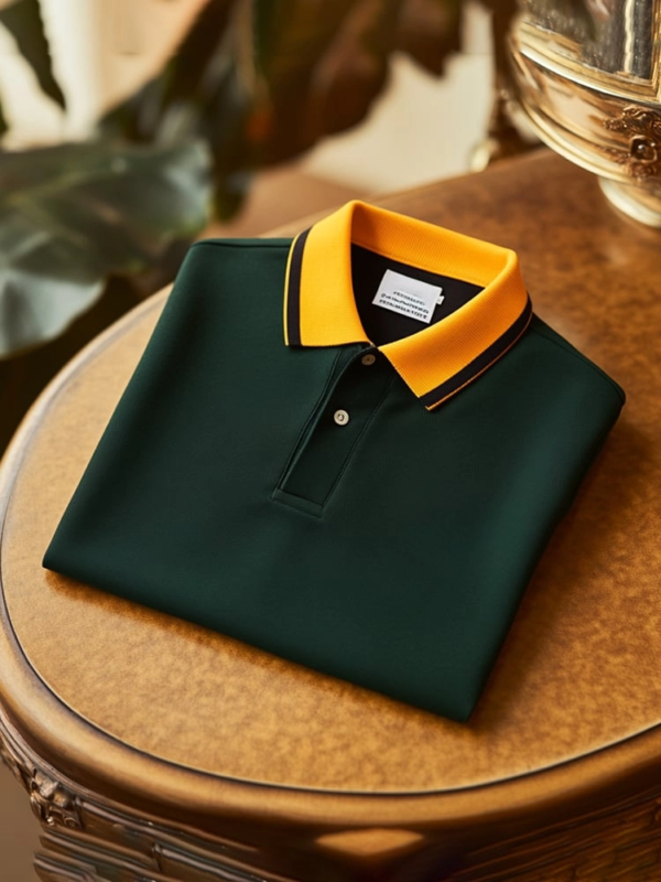 832f4d5d36091498eb8097a15c5edcca-_1_-_1.png Men's Classic Business Check Logo Button Short Sleeve Polo Shirt
