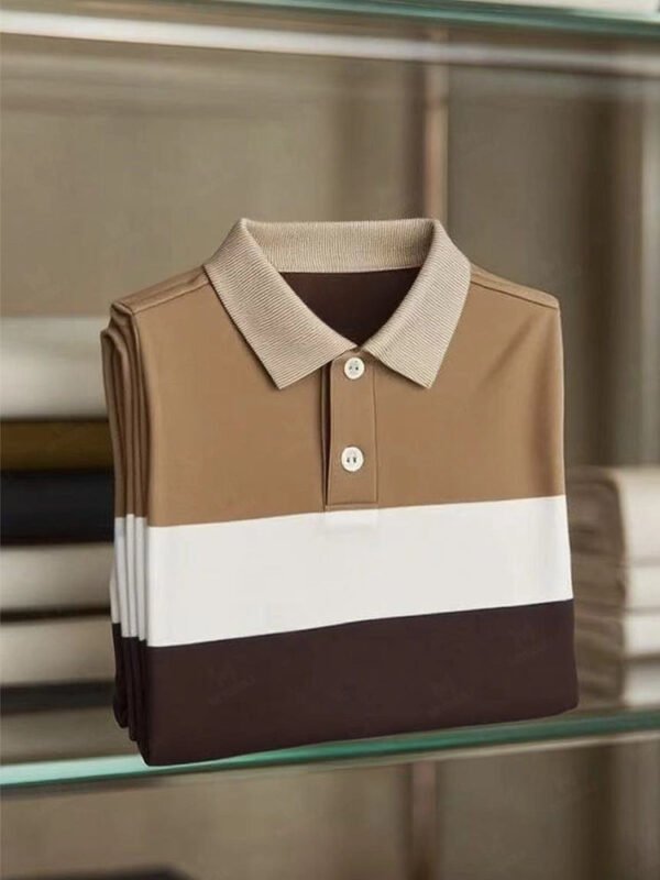 MYY25070903-_4.jpg Men's Classic Business Short Sleeve Polo Shirt