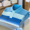 MYY25071403-AI-20250915-0.png Men's Business Casual Color Block Stripe Button Short Sleeve Polo Shirt