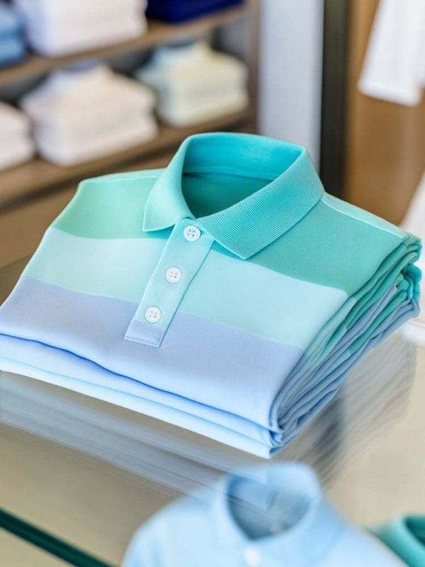 MYY25071403-AI-20250915-1.png Men's Business Casual Color Block Stripe Button Short Sleeve Polo Shirt