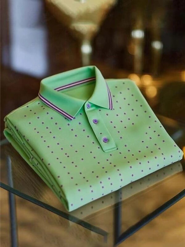 MYY25072206-_4.jpg Men's Classic Business Button Short Sleeve Polo Shirt