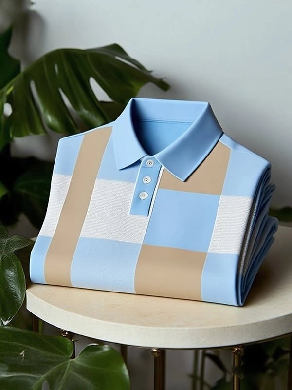 MYY25072902-_3.jpg Men's Classic Business Button Short Sleeve Polo Shirt