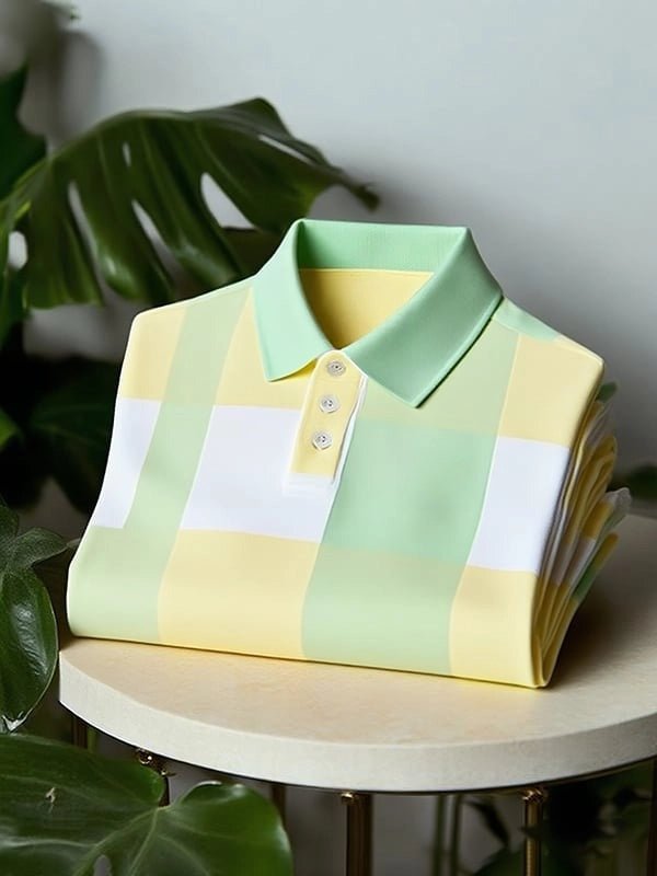 MYY25072902-_4.jpg Men's Classic Business Button Short Sleeve Polo Shirt