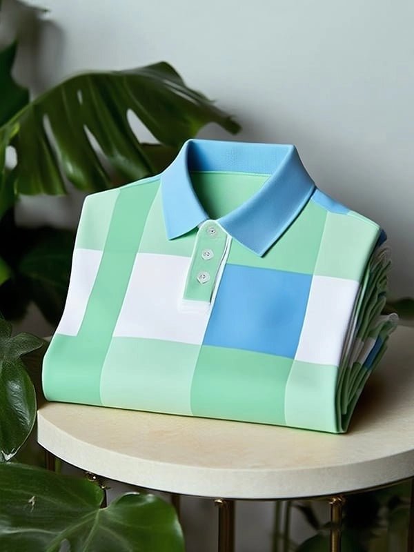 MYY25072902-_5.jpg Men's Classic Business Button Short Sleeve Polo Shirt