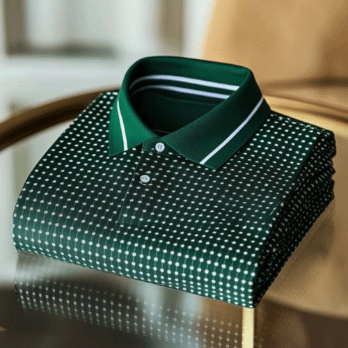 Men's Classic Business Button Short Sleeve Polo Shirt