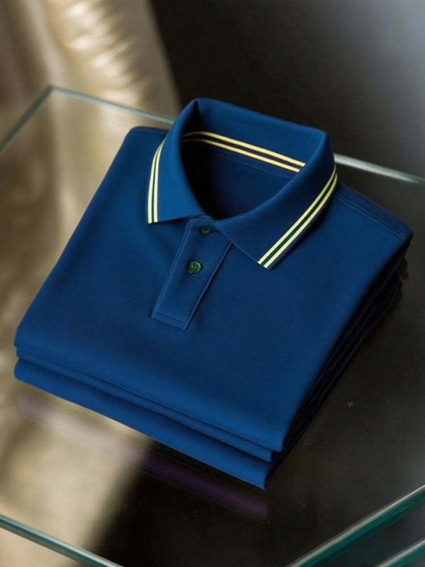 Men's Business Button-Down Short Sleeve Polo Shirt