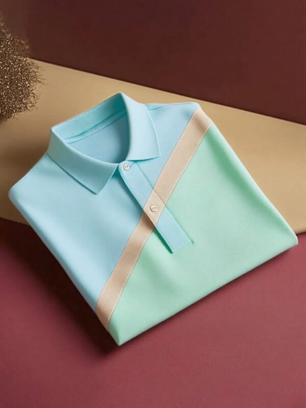 MYY25080901-_1.jpg Men's Classic Business Button Short Sleeve Polo Shirt