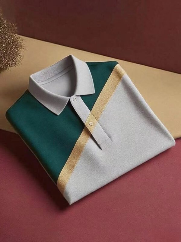 MYY25080901-_6.jpg Men's Classic Business Button Short Sleeve Polo Shirt