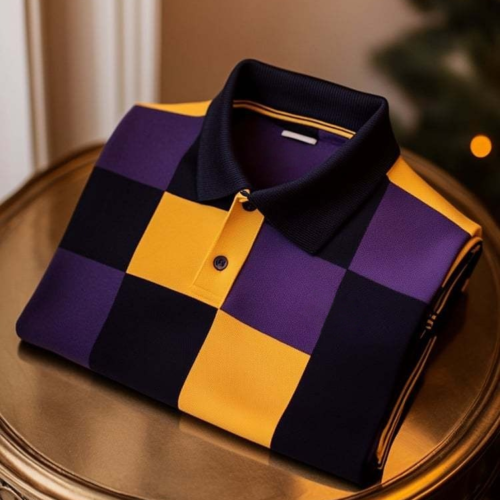 Men's Classic Business Button Short Sleeve Polo Shirt