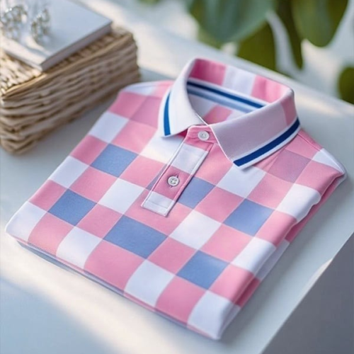 Men's Classic Business Button Short Sleeve Polo Shirt