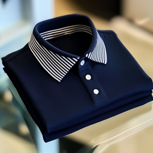 MYY25090129-AI-20250916.png Men's Business Casual Button Short Sleeve Polo Shirt