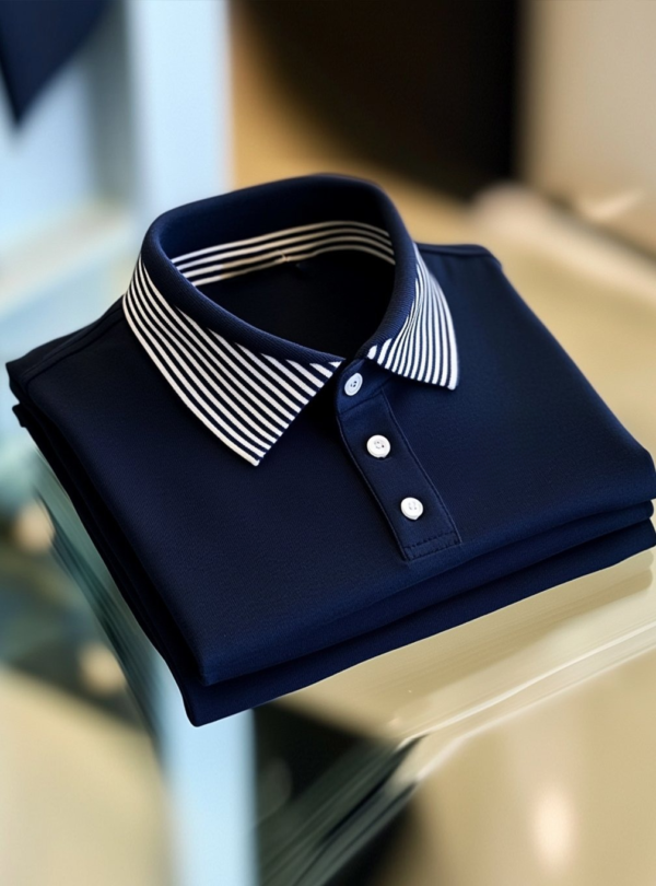 MYY25090129-AI-20250916.png Men's Business Casual Button Short Sleeve Polo Shirt
