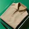 YY25061001-_2.jpg Men's Business Casual Striped Button Short Sleeve Polo Shirt