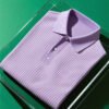 YY25061001-_3.jpg Men's Business Casual Striped Button Short Sleeve Polo Shirt