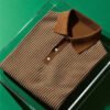 YY25061001-_4.jpg Men's Business Casual Striped Button Short Sleeve Polo Shirt