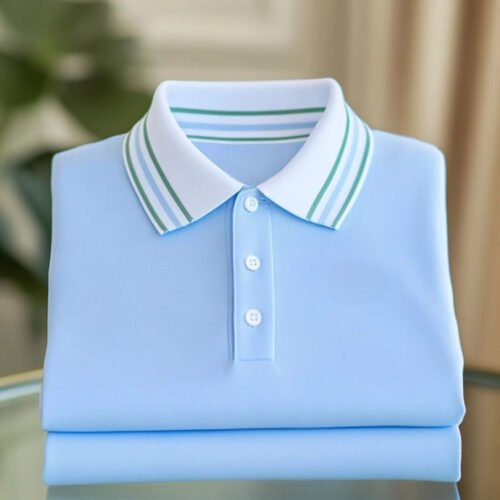 YY25062401.jpg Men's Business Button-Down Short Sleeve Polo Shirt
