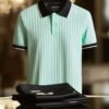 YY25070402-_1.jpg Men's Striped Business Lapel Short Sleeve Polo Shirt