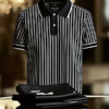 YY25070402-_1.png Men's Striped Business Lapel Short Sleeve Polo Shirt