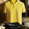 YY25070402-_2.png Men's Striped Business Lapel Short Sleeve Polo Shirt