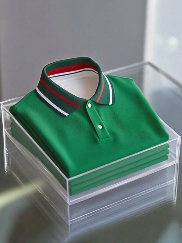 Men's Business Button-Down Short Sleeve Polo Shirt