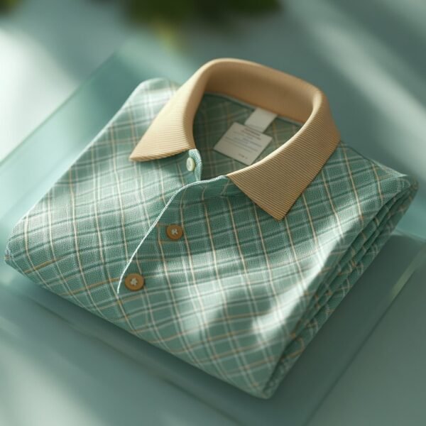 a0b28d2002692720c1943c1c6f84754c939ae2da.jpg Men's Business Casual Jacquard Button Short Sleeve Polo Shirt
