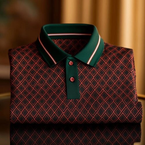 Men's Classic Business Button Short Sleeve Polo Shirt