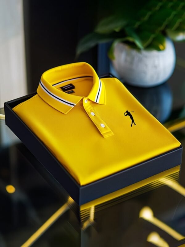 e98711c0b872b819a7a2af8671e2bf5d31e05770.jpg Men's Business Casual Button Short Sleeve Polo Shirt