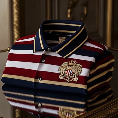 Men's Business Casual Button Short Sleeve Polo Shirt